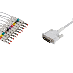 Philips Compatible One Piece Reusable EKG Cable – IEC